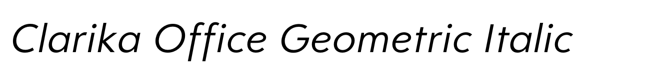 Clarika Office Geometric Italic